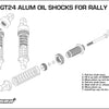 GT24 Alum Shocks for Rally Series