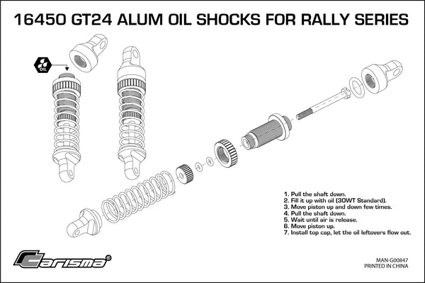 GT24 Alum Shocks for Rally Series