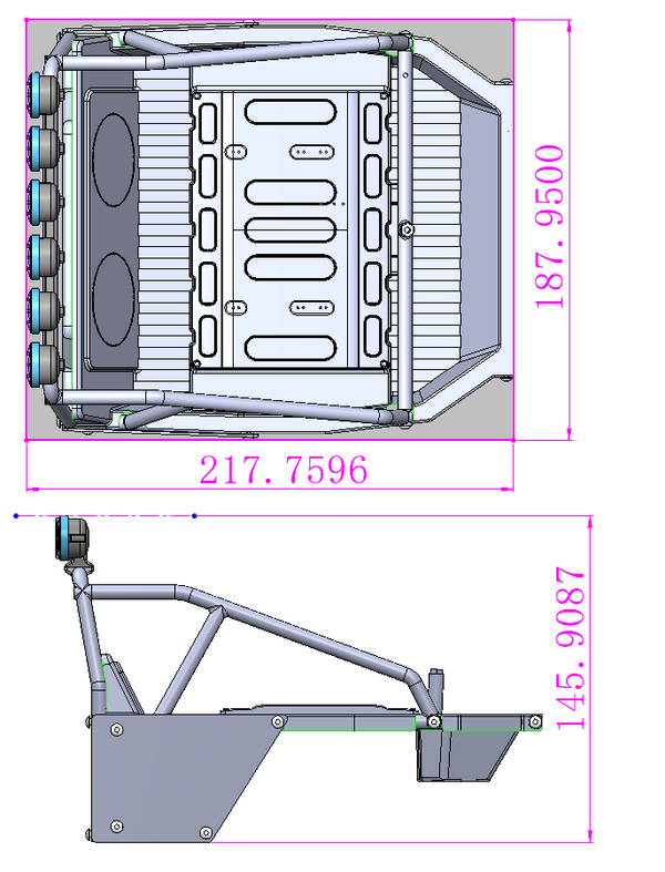 SCA-1E Rear Half Bed Cage Set (For 285mm & 313mm WB)