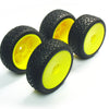 Pre-glued YP308RS Yellow Wheel & Tyre Set (x4) 