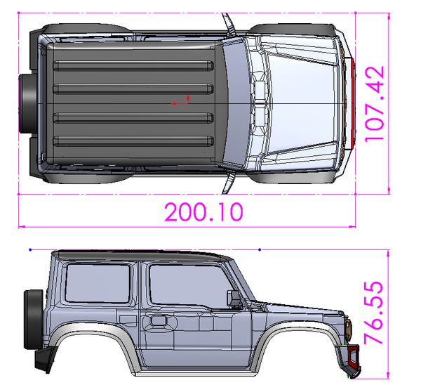MSA-1E Jimny JB74 Painted Body Set