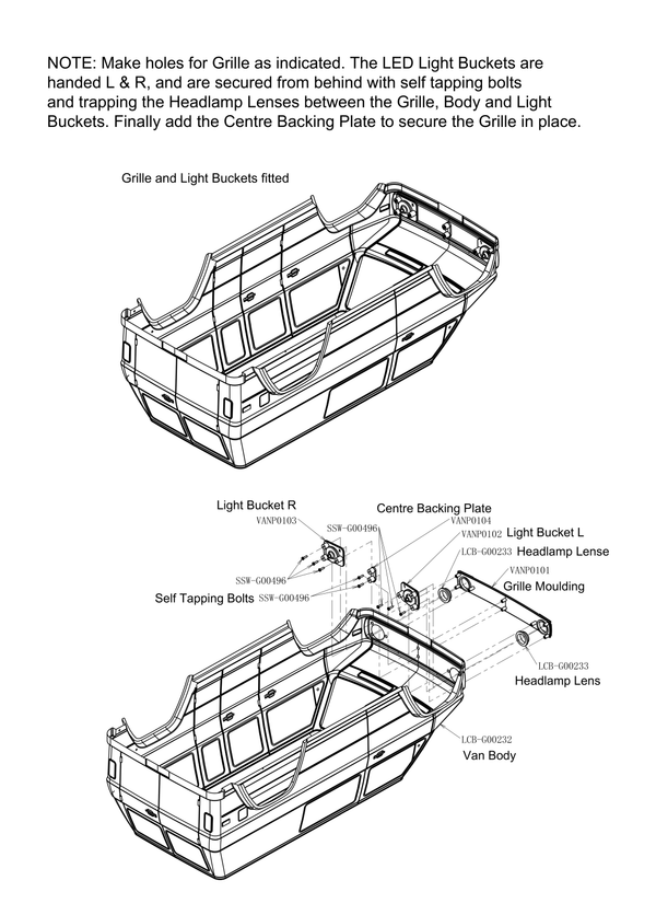 SCA-1E Prairie Wolf Clear Body Set (324mm WB)