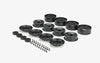 SCA-1E 1.9 Black Plastic Beadlock Wheel Set (x4)
