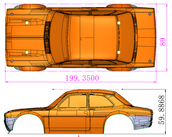 GT24RS CLEAR BODY SET