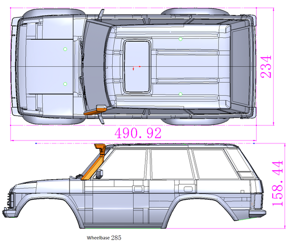 SCA-1E Range Rover 285mm Custom Wide Body Kit