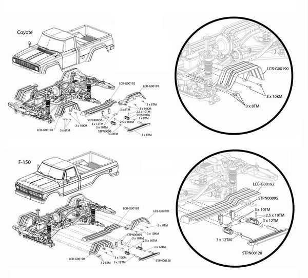SCA-1E Inner Fenders Set
