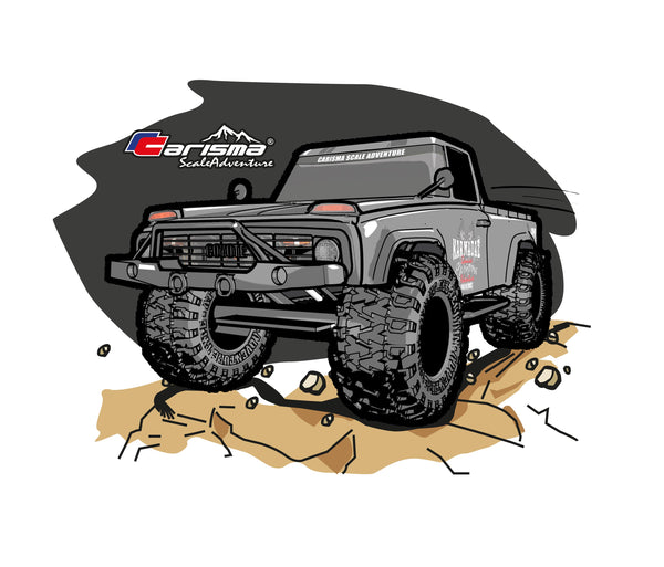 CARISMA SCALE ADVENTURE TEE SHIRT (BLACK)