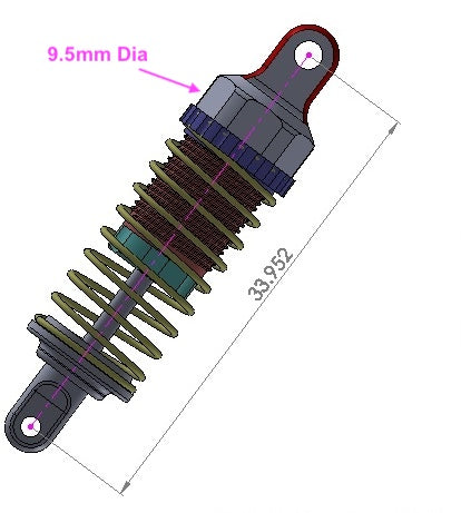 GT24B Alum Oil Shocks set