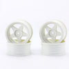 M48S 5 SPOKES WHEELS SET ( WHITE)