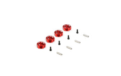 12MM ALUM WHEEL HEX SET (5MM THICK) (RED)