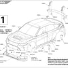 1/10 HONDA CIVIC TYPE R (FL5) CLEAR BODY SET