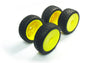 Pre-glued YP308RS Yellow Wheel & Tyre Set (x4)