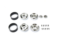 SCA-1E 1.9 Chrome Plastic Beadlock Wheels (x2)