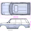 SCA-1E 1981 Range Rover Clear/Unpainted Body 285mm
