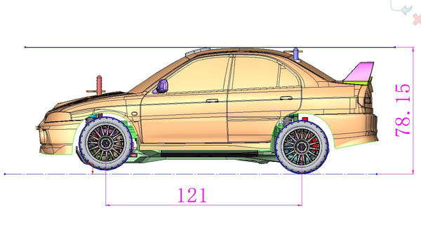 GT24 MITSUBISHI LANCER EVOLUTION IV WRC CLEAR BODY SET